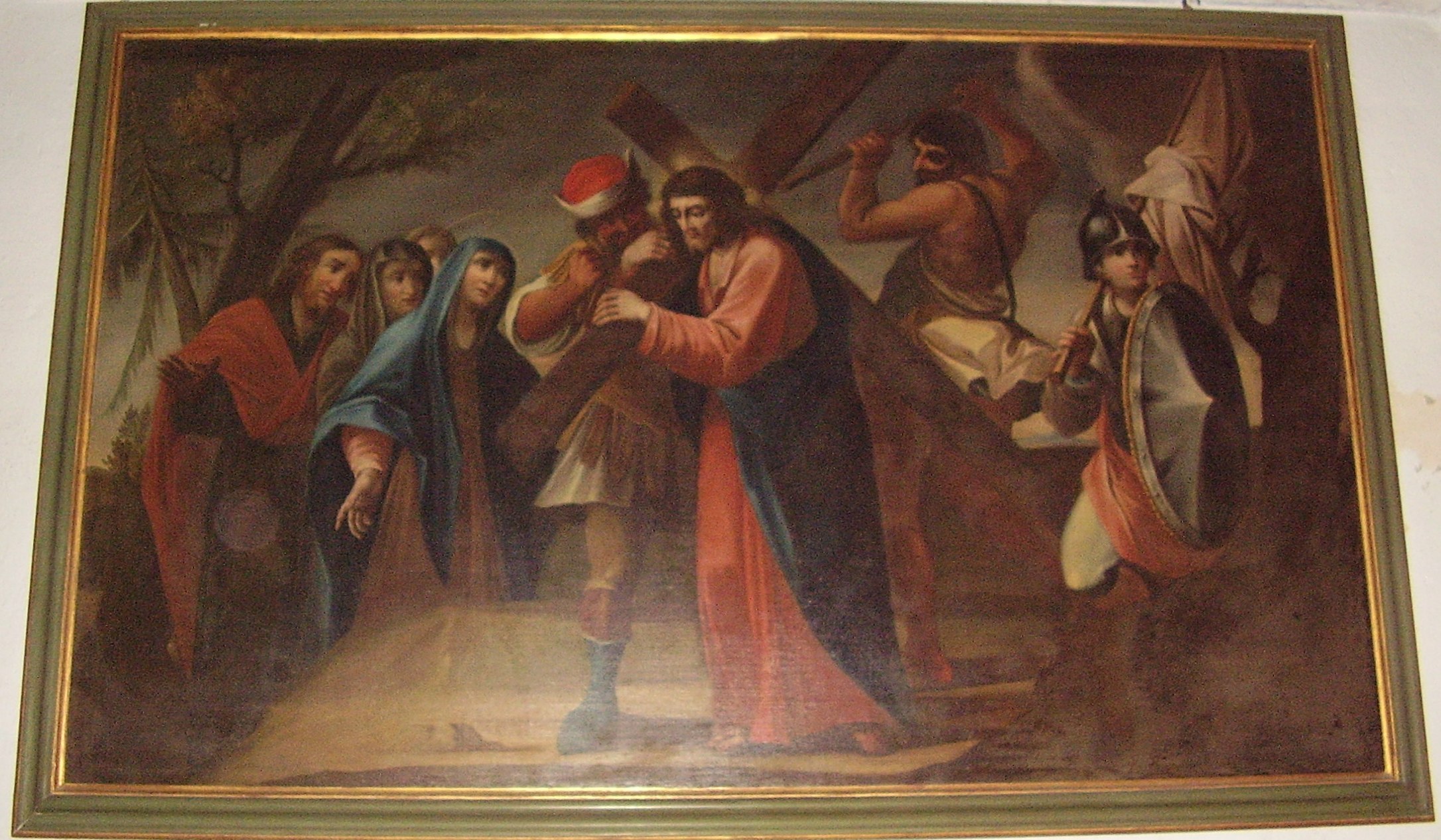 Simone il Cireneo aiuta Gesù a portare la Croce